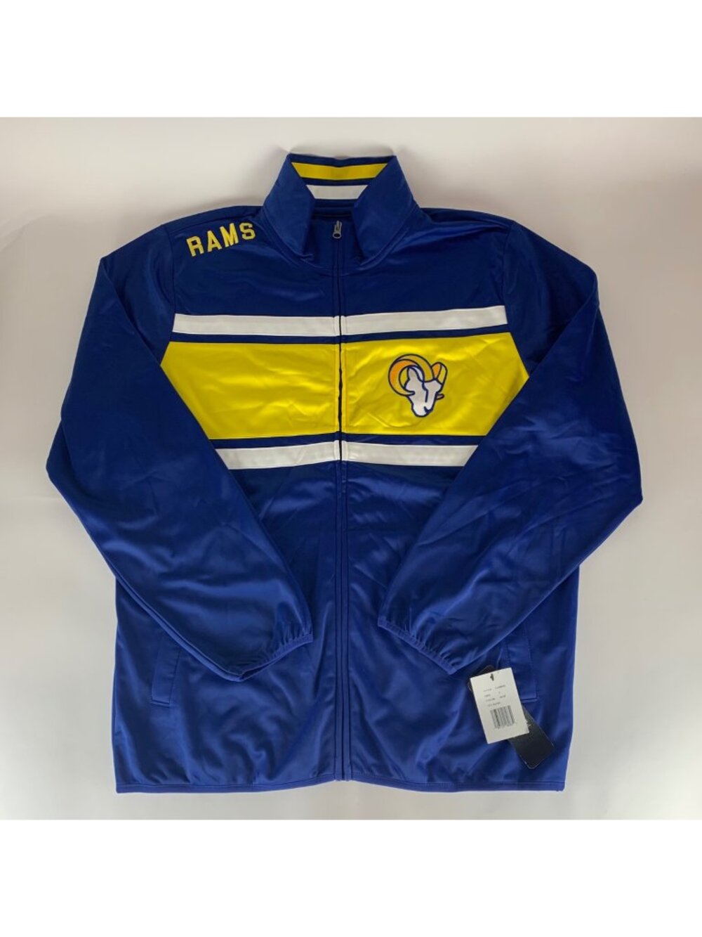 Los Angeles Rams NFL Team Apparel Athletic Track Jacket New Mens Large New